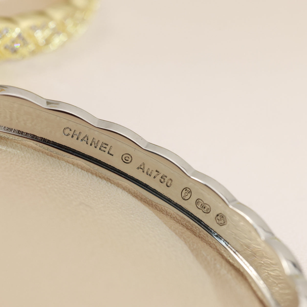 rose gold crystal floral Bangle for women - alternate angle view 8