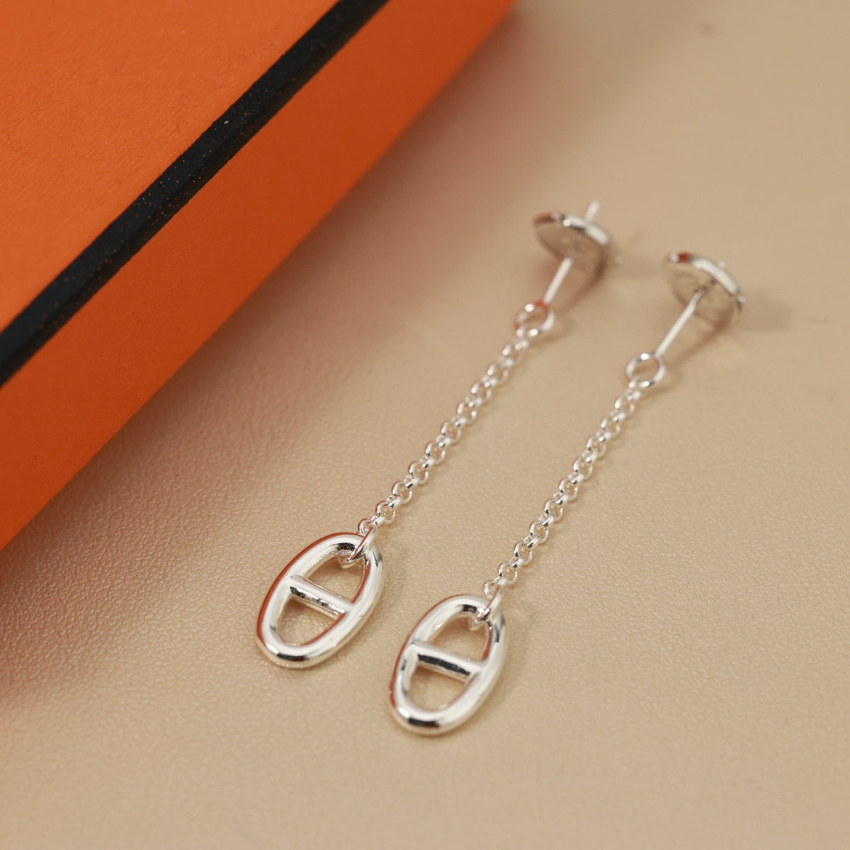 gold 925 sterling silver stylish Stud Earrings for women - alternate angle view 4