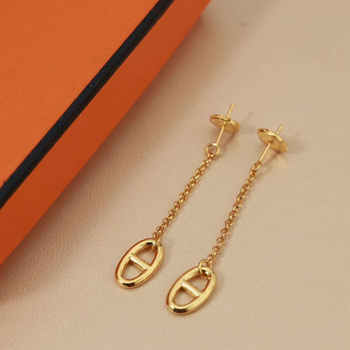 gold 925 sterling silver stylish Stud Earrings for women - alternate angle view 6