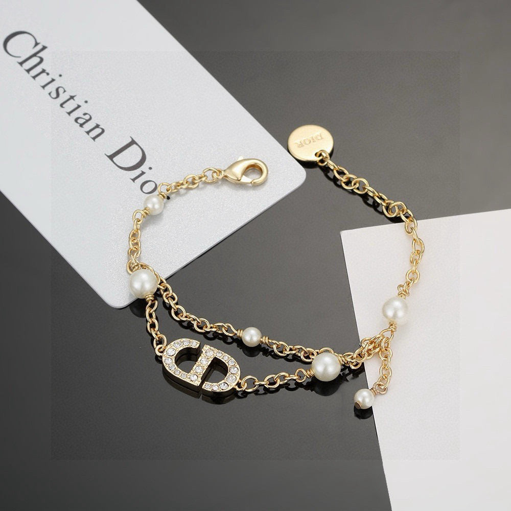 gold letter Bracelet for women - alternate angle view 2
