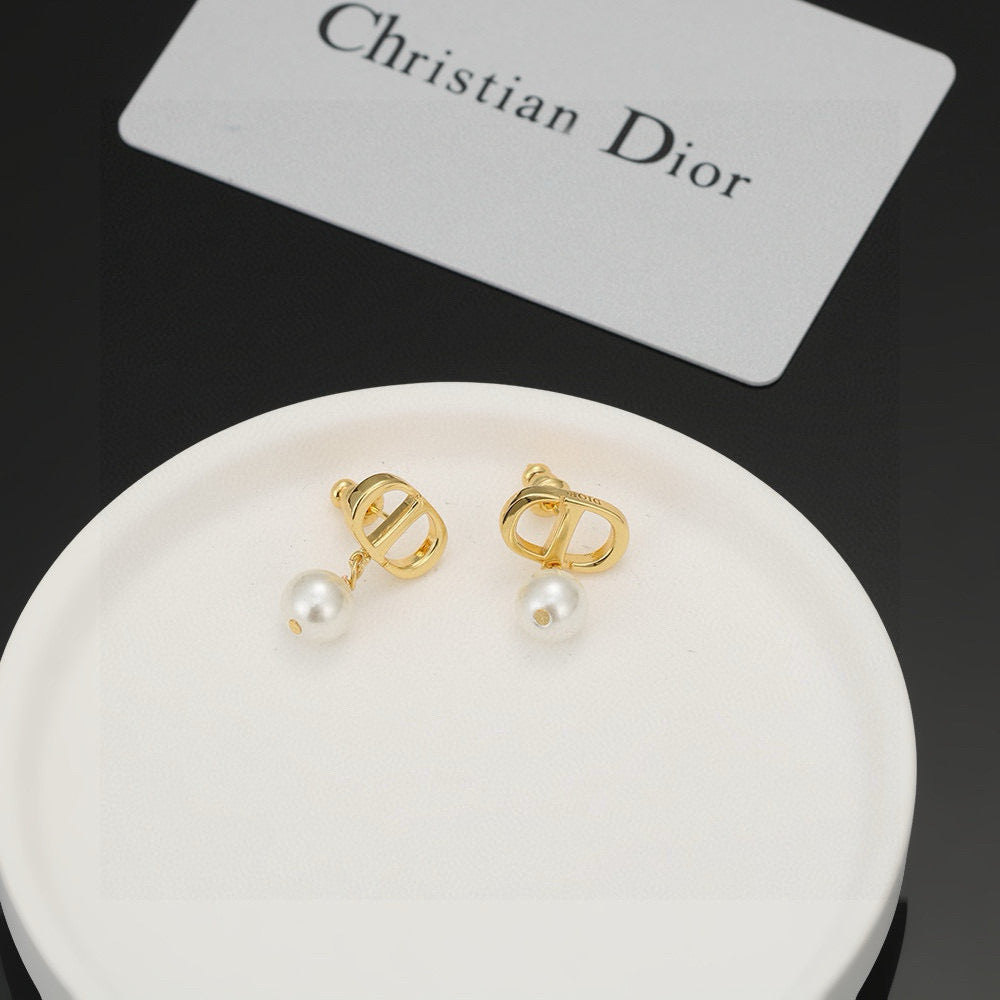 red 925 sterling silver letter Drop Earrings for women - alternate angle view 8