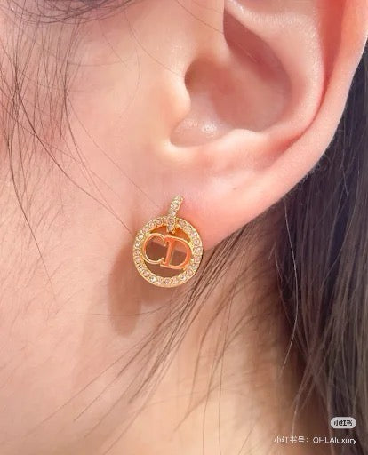 crystal letter Drop Earrings for women - alternate angle view 7