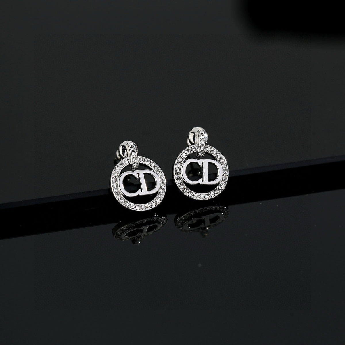 crystal letter Drop Earrings for women - alternate angle view 9