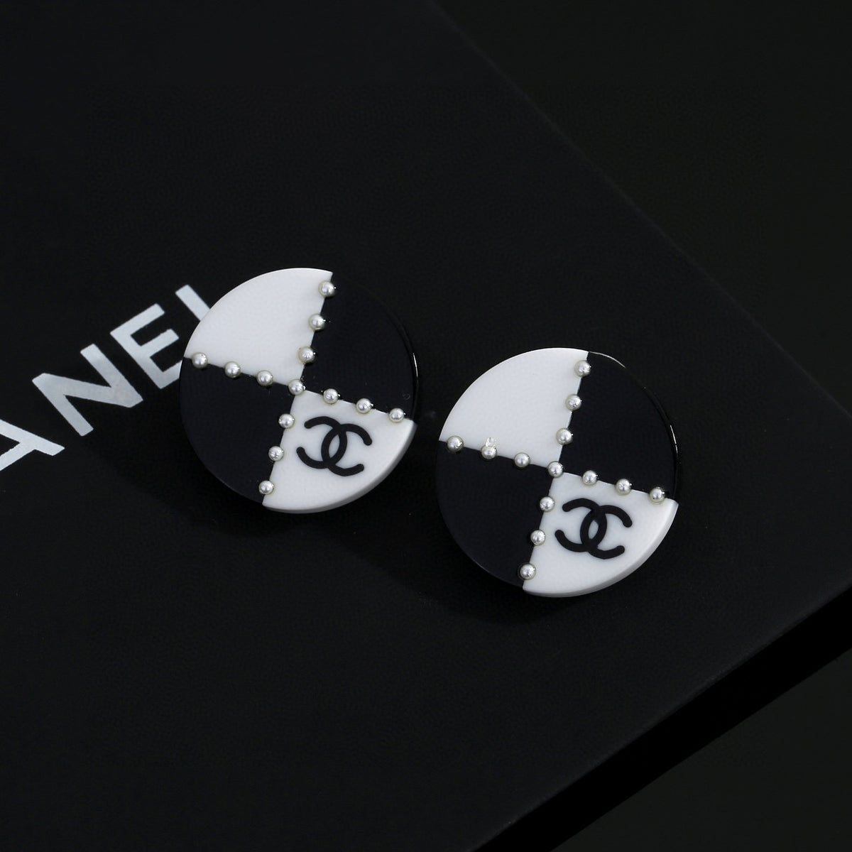 yellow brass Stud Earrings for women - product detail view