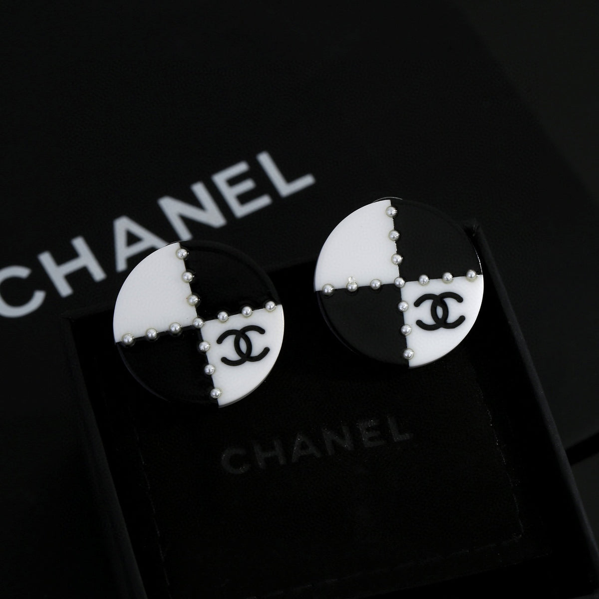 yellow brass Stud Earrings for women - alternate angle view 3