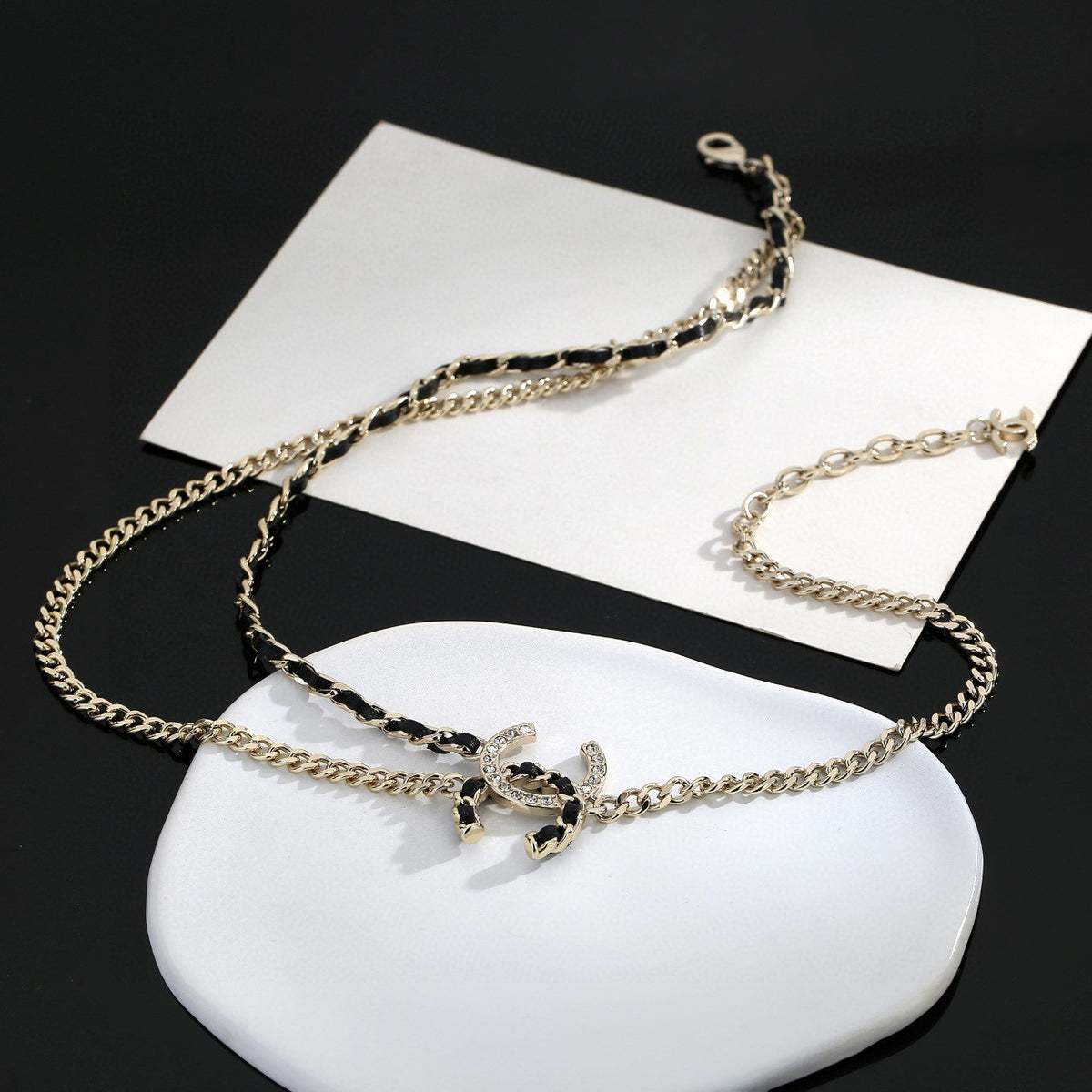 black brass dreamy Necklace for women - product detail view