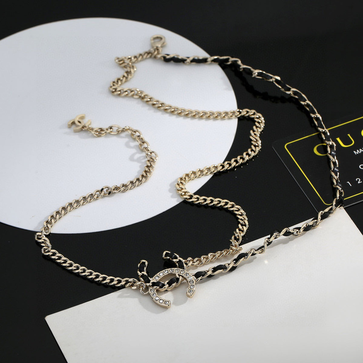 black brass dreamy Necklace for women - alternate angle view 3