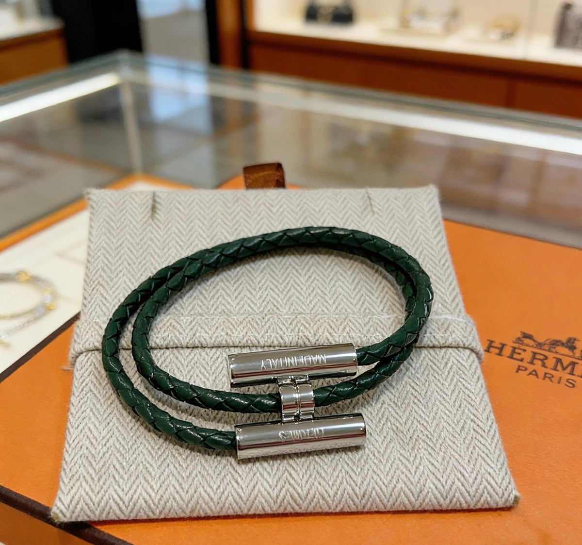 gold luxury Bracelet for men - alternate angle view 2