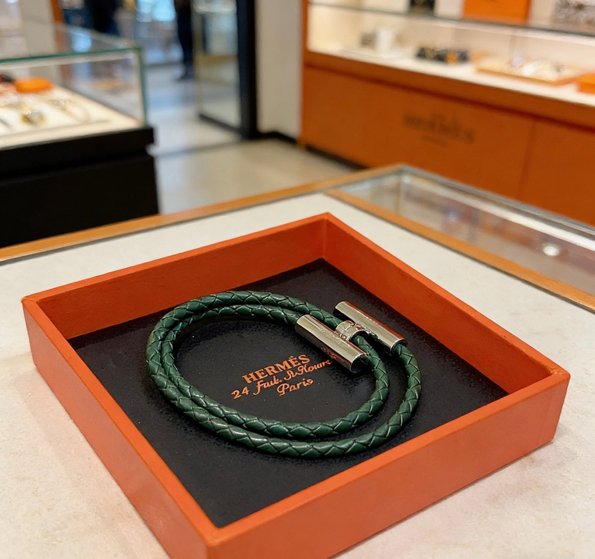 gold luxury Bracelet for men - product detail view