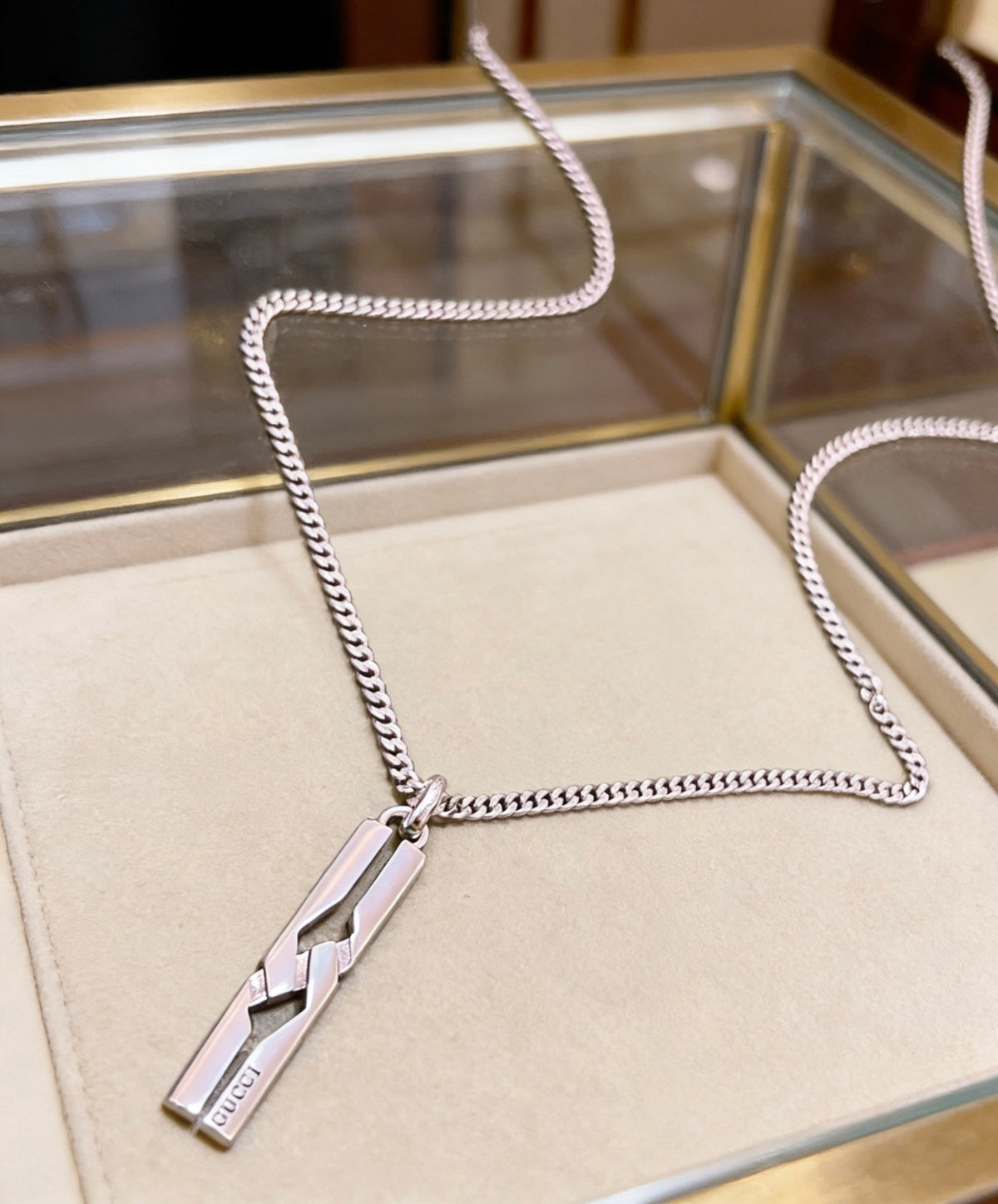 antique double g Necklace for women - alternate angle view 9