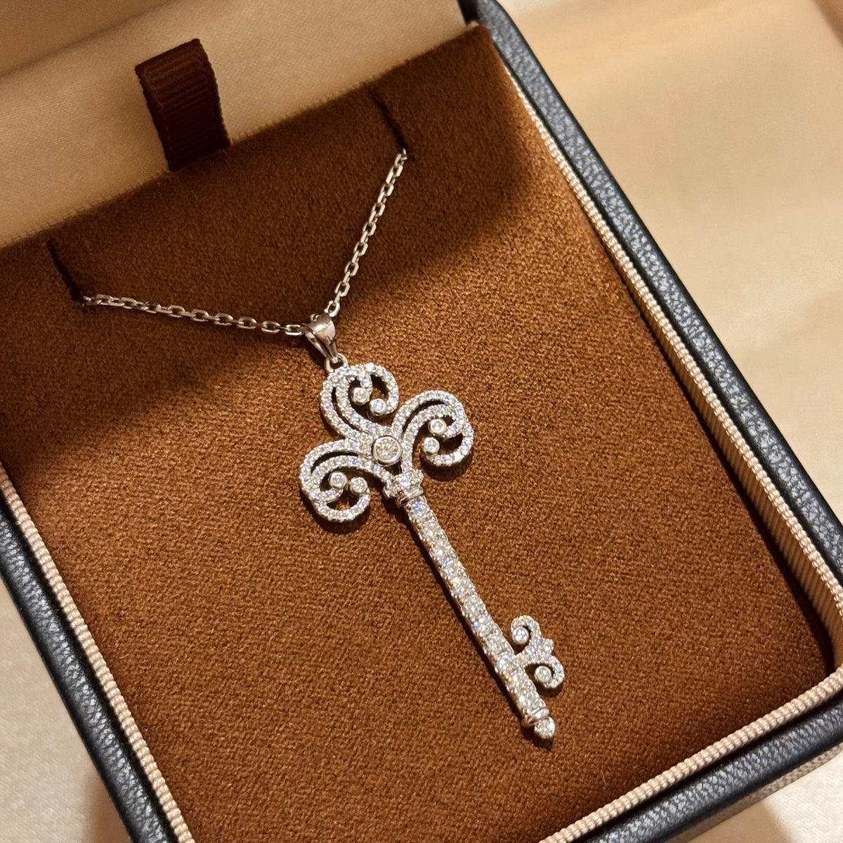 gold sterling silver heart Necklace for women - product detail view