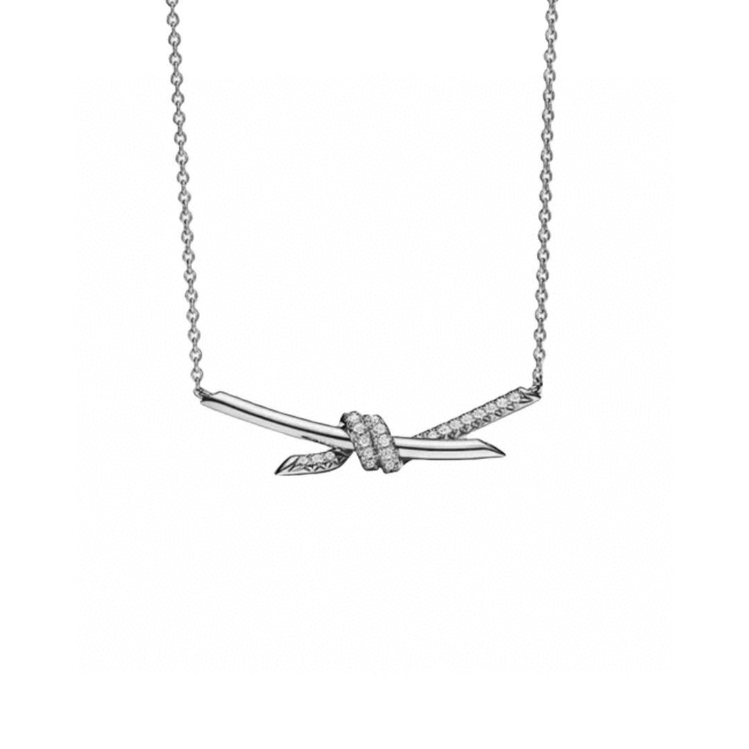 white gold crystal inlaid Jewelry Set for women - alternate angle view 2