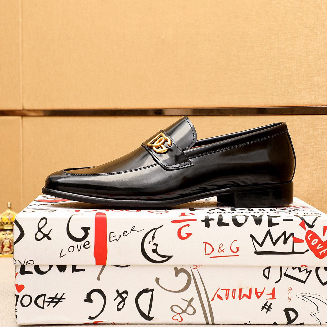 Dolce & Gabbana DG Men's Dress Shoes in Italian Patent Calfskin