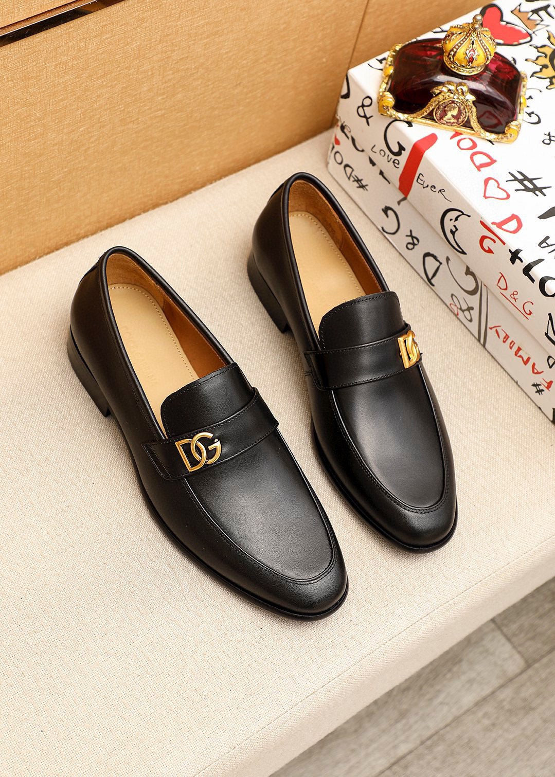 Dolce & Gabbana DG Men's Dress Shoes in Italian Patent Calfskin