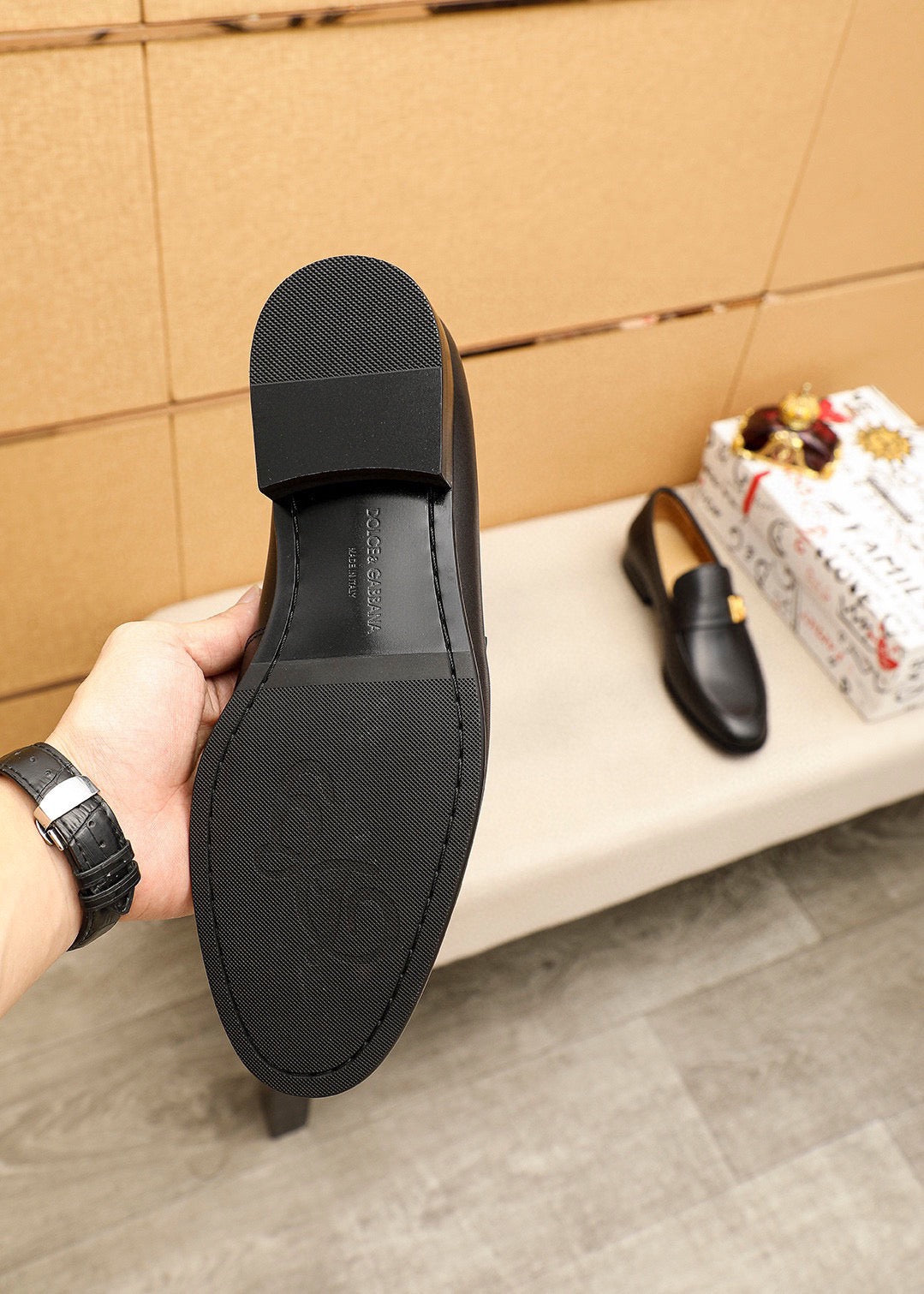 Dolce & Gabbana DG Men's Dress Shoes in Italian Patent Calfskin