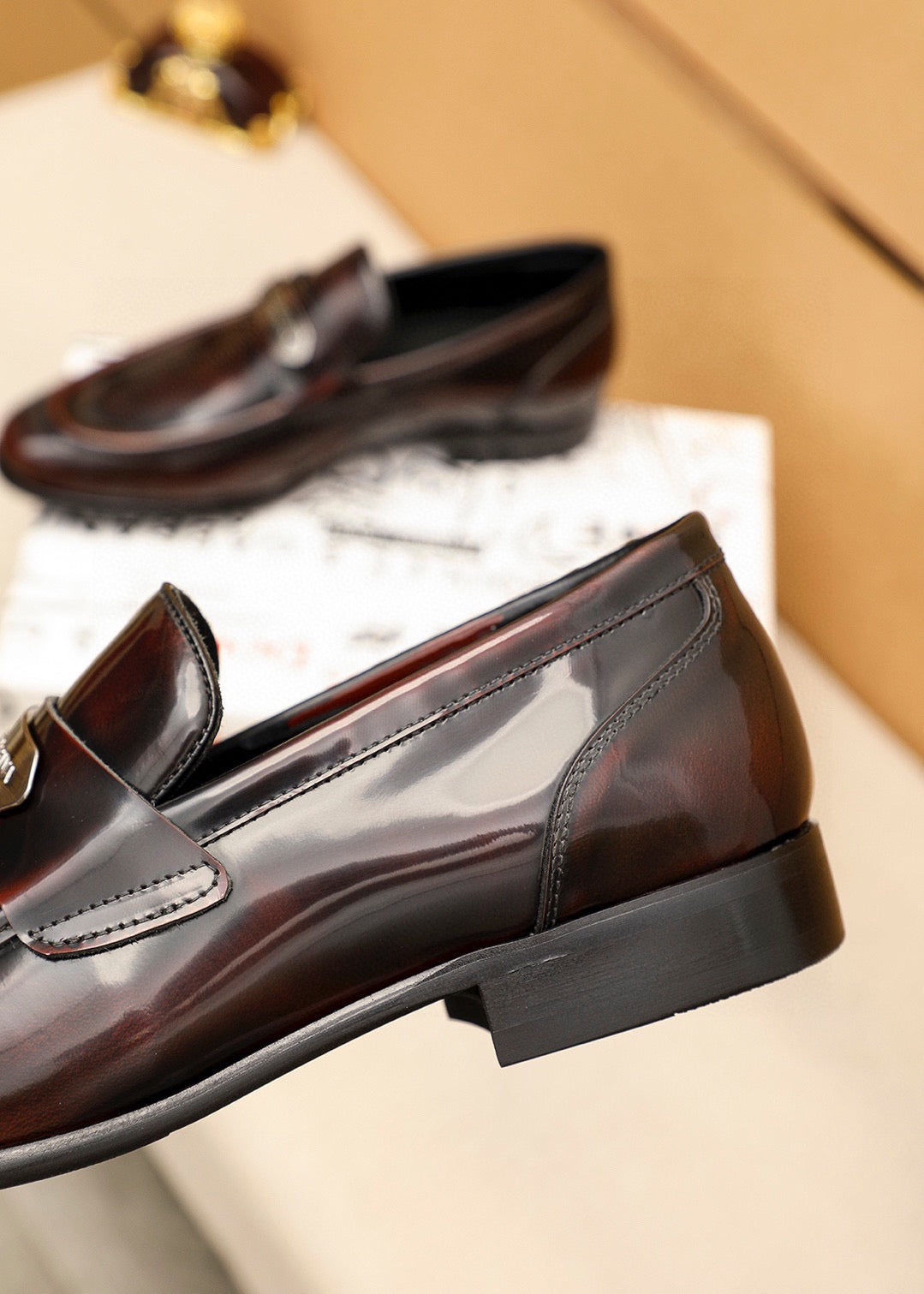 Dolce & Gabbana DG Men's Dress Shoes in Italian Patent Calfskin