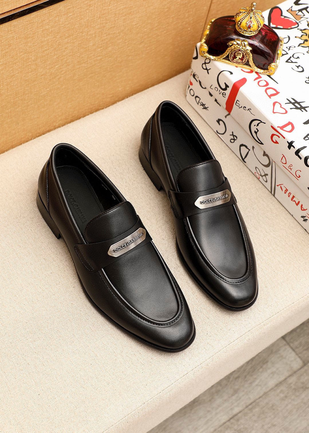 Dolce & Gabbana DG Men's Dress Shoes in Italian Patent Calfskin