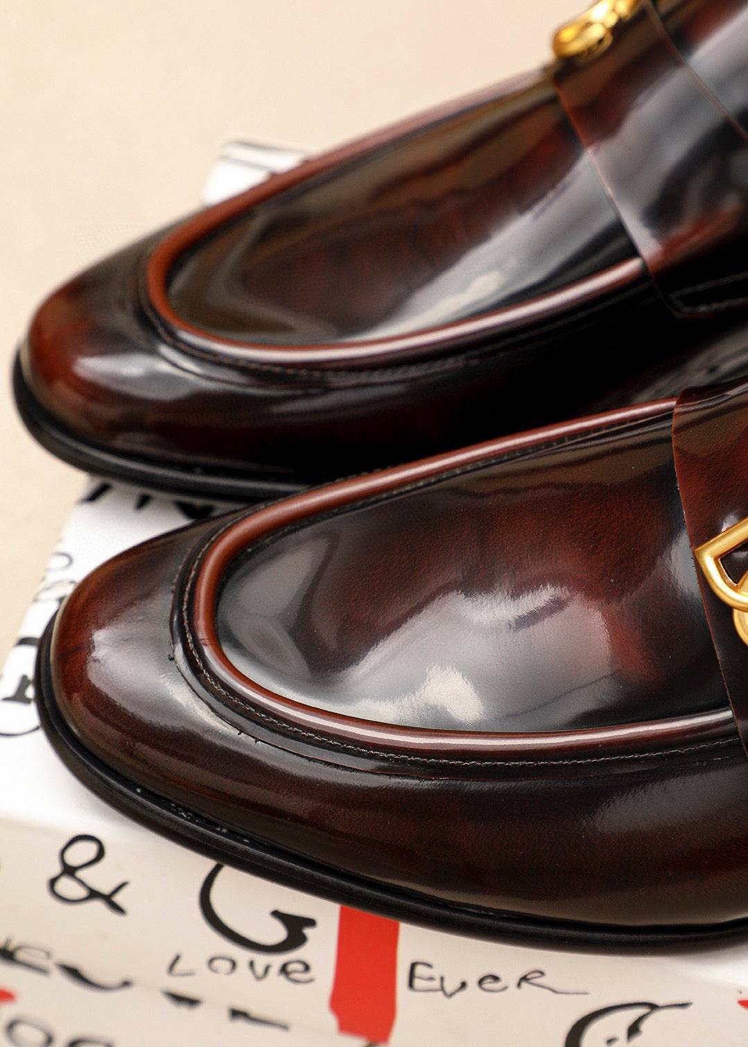 Dolce & Gabbana DG Men's Dress Shoes in Italian Patent Calfskin