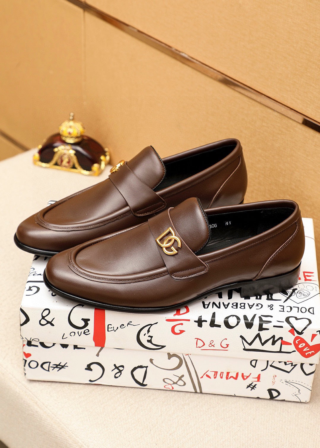 Dolce & Gabbana DG Men's Dress Shoes in Italian Patent Calfskin
