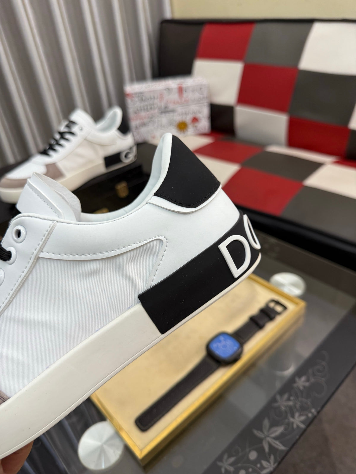 Dolce & Gabbana DG Silk Calfskin & Nubuck Casual Sneakers