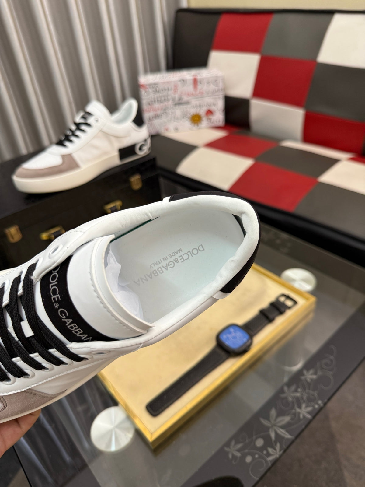 Dolce & Gabbana DG Silk Calfskin & Nubuck Casual Sneakers