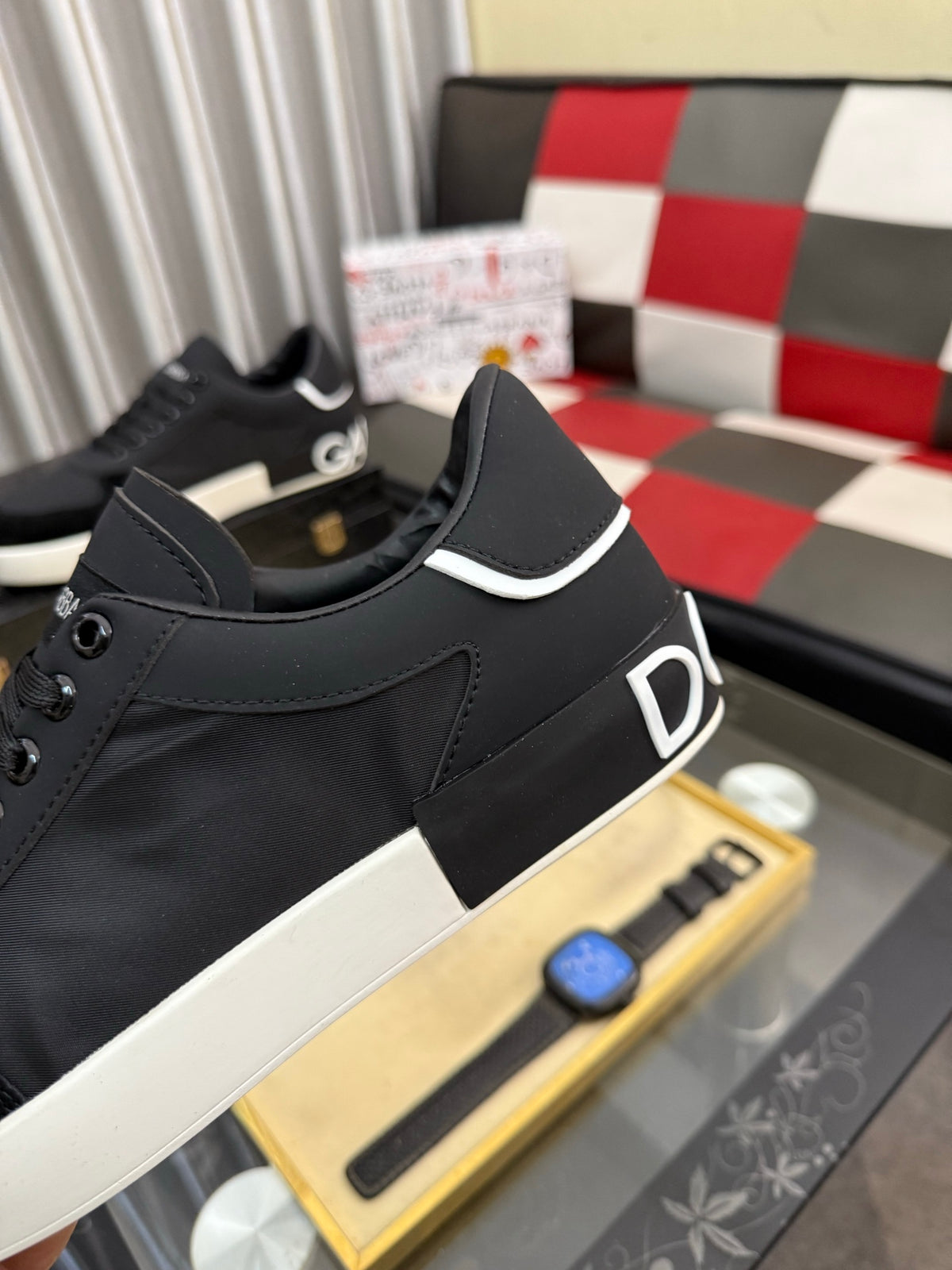 Dolce & Gabbana DG Silk Calfskin & Nubuck Casual Sneakers