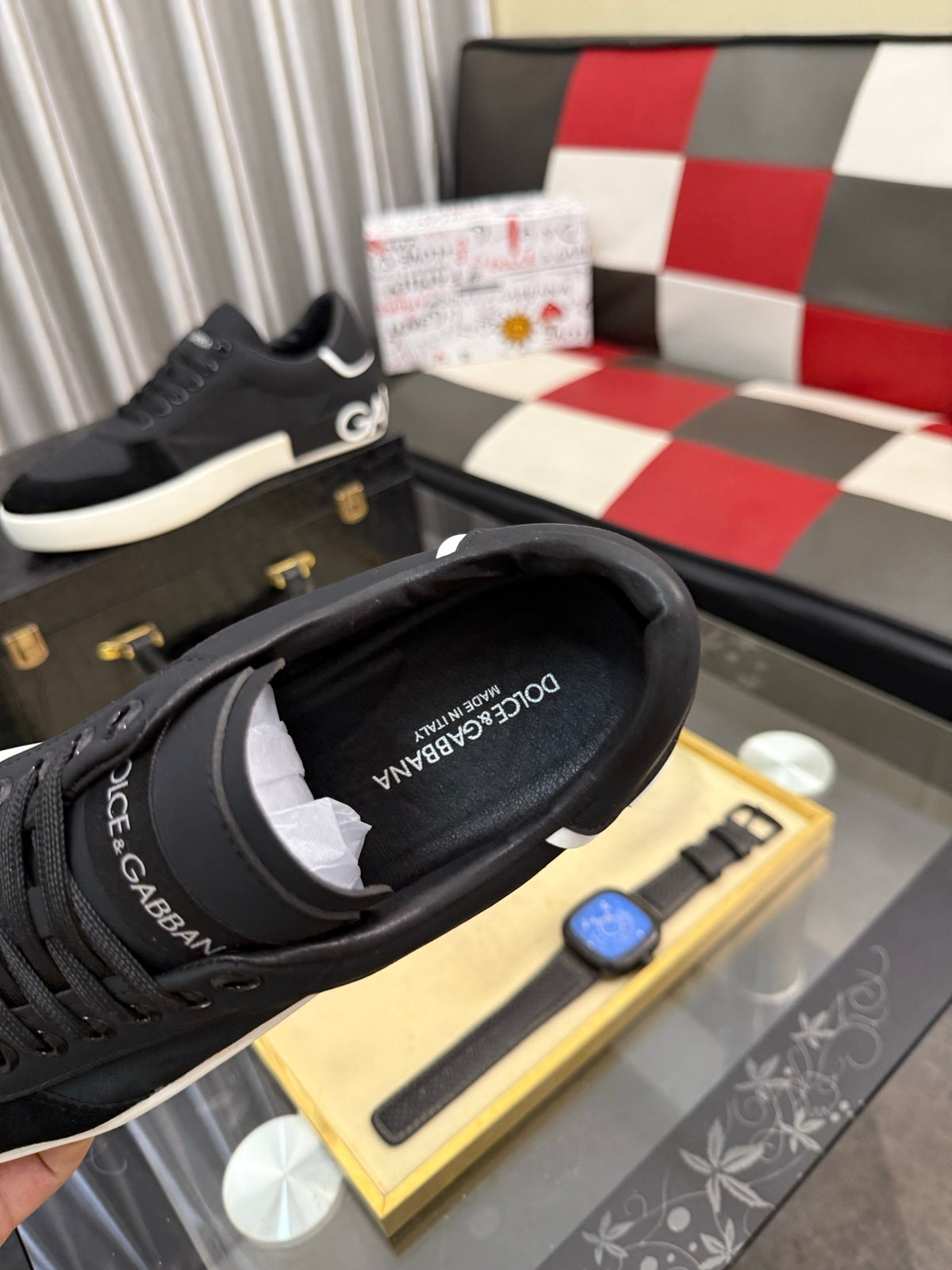 Dolce & Gabbana DG Silk Calfskin & Nubuck Casual Sneakers