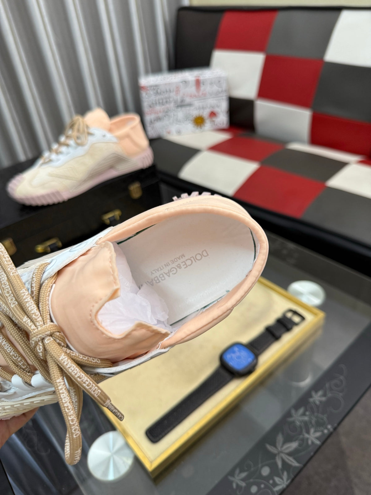Dolce & Gabbana DG Silk Calfskin & Nubuck Casual Sneakers