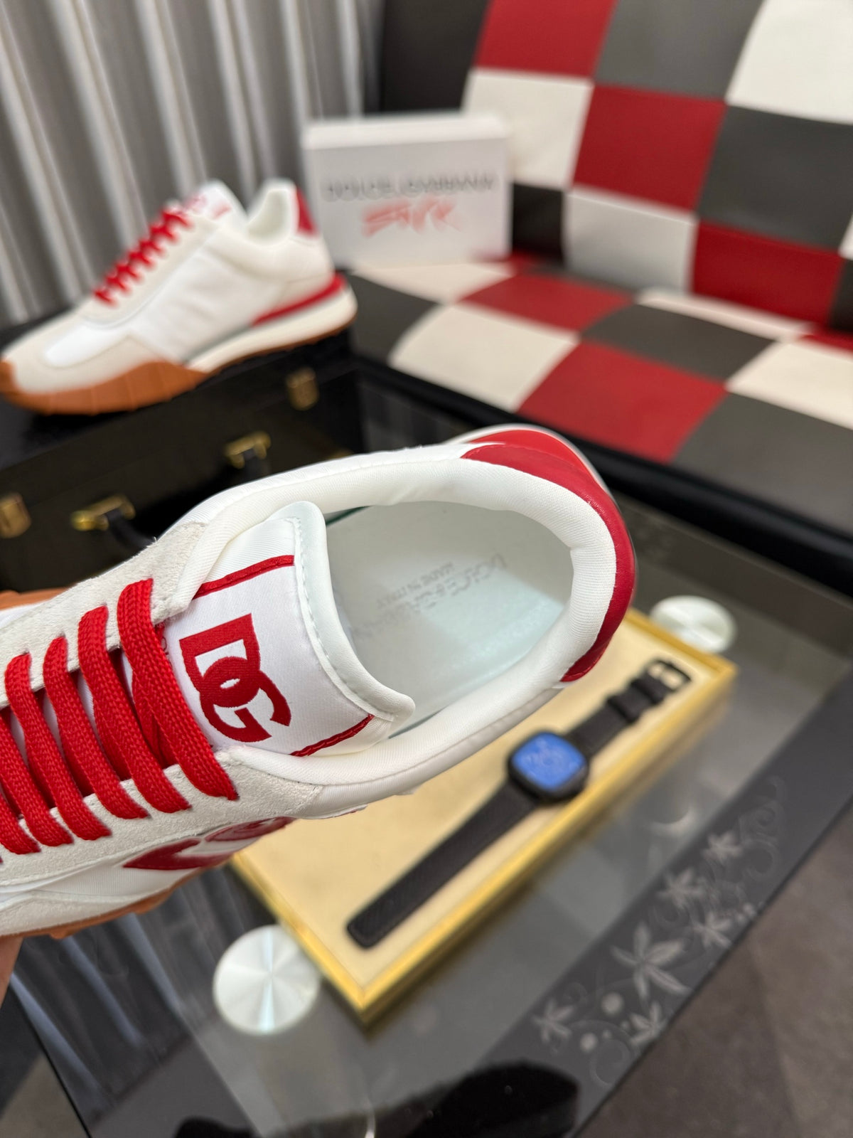 Dolce & Gabbana DG Silk Calfskin & Nubuck Casual Sneakers