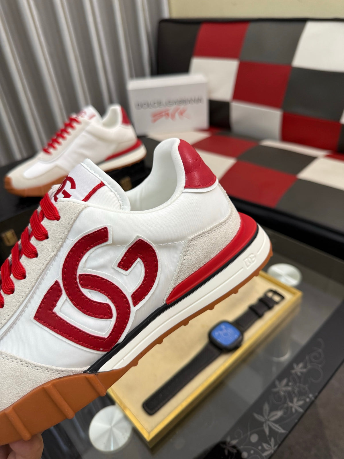 Dolce & Gabbana DG Silk Calfskin & Nubuck Casual Sneakers