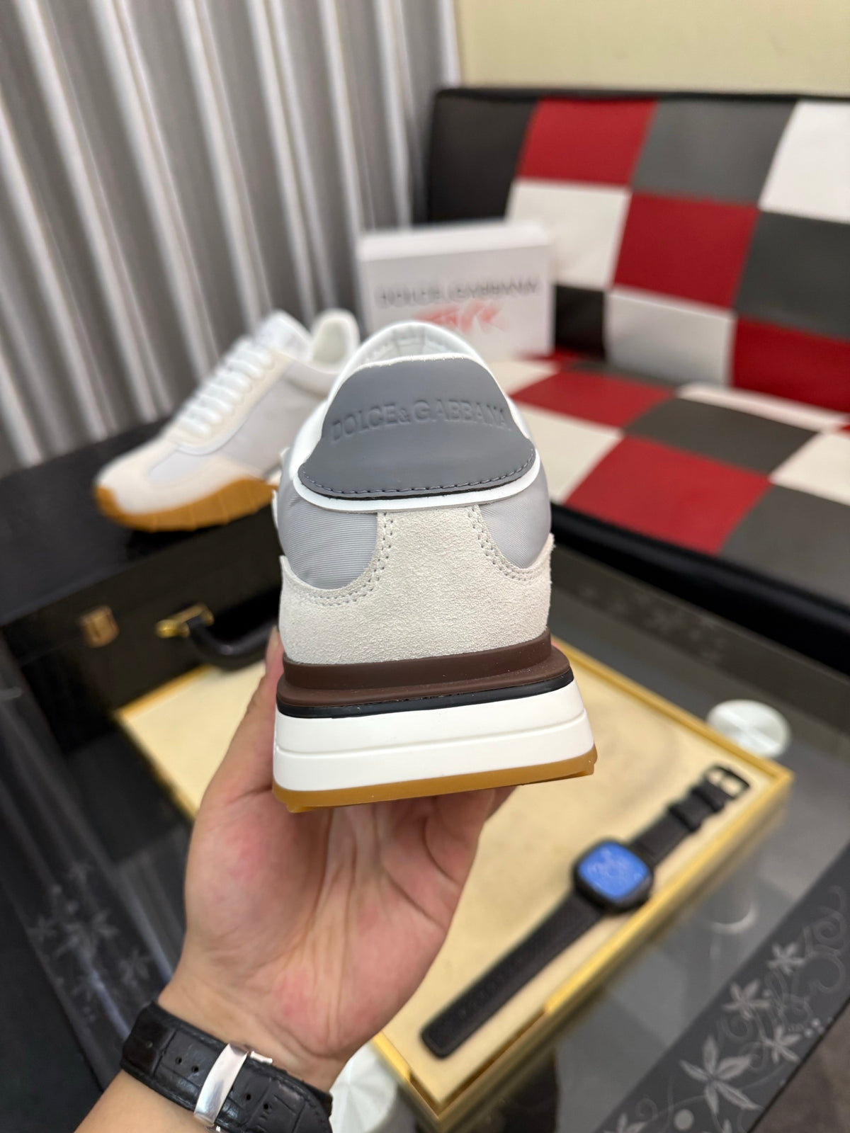 Dolce & Gabbana DG Silk Calfskin & Nubuck Casual Sneakers