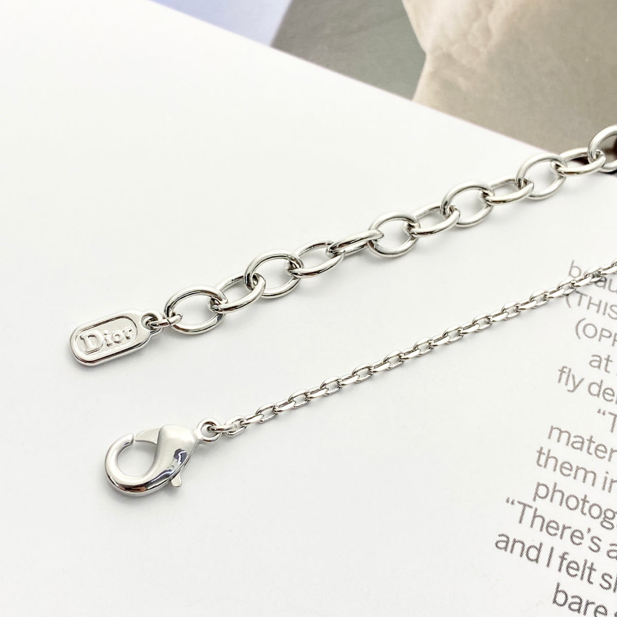 silver crystal inlaid Pendant for women - alternate angle view 7