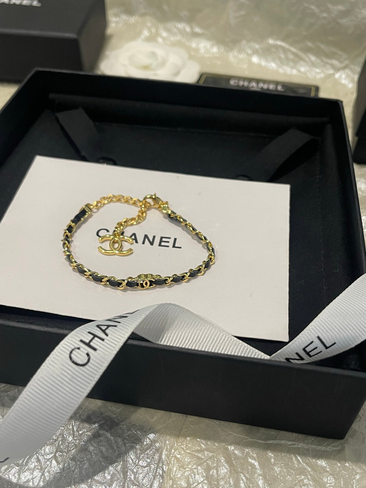 leather double c Bracelet for women - product detail view