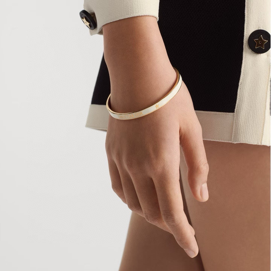 white floral Bangle for women - alternate angle view 6