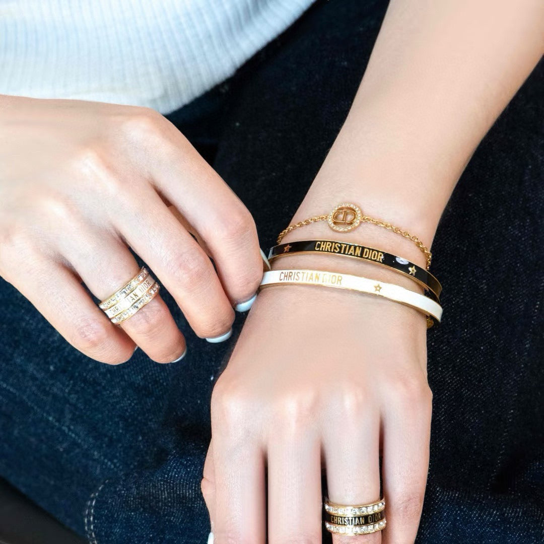 white floral Bangle for women - product detail view