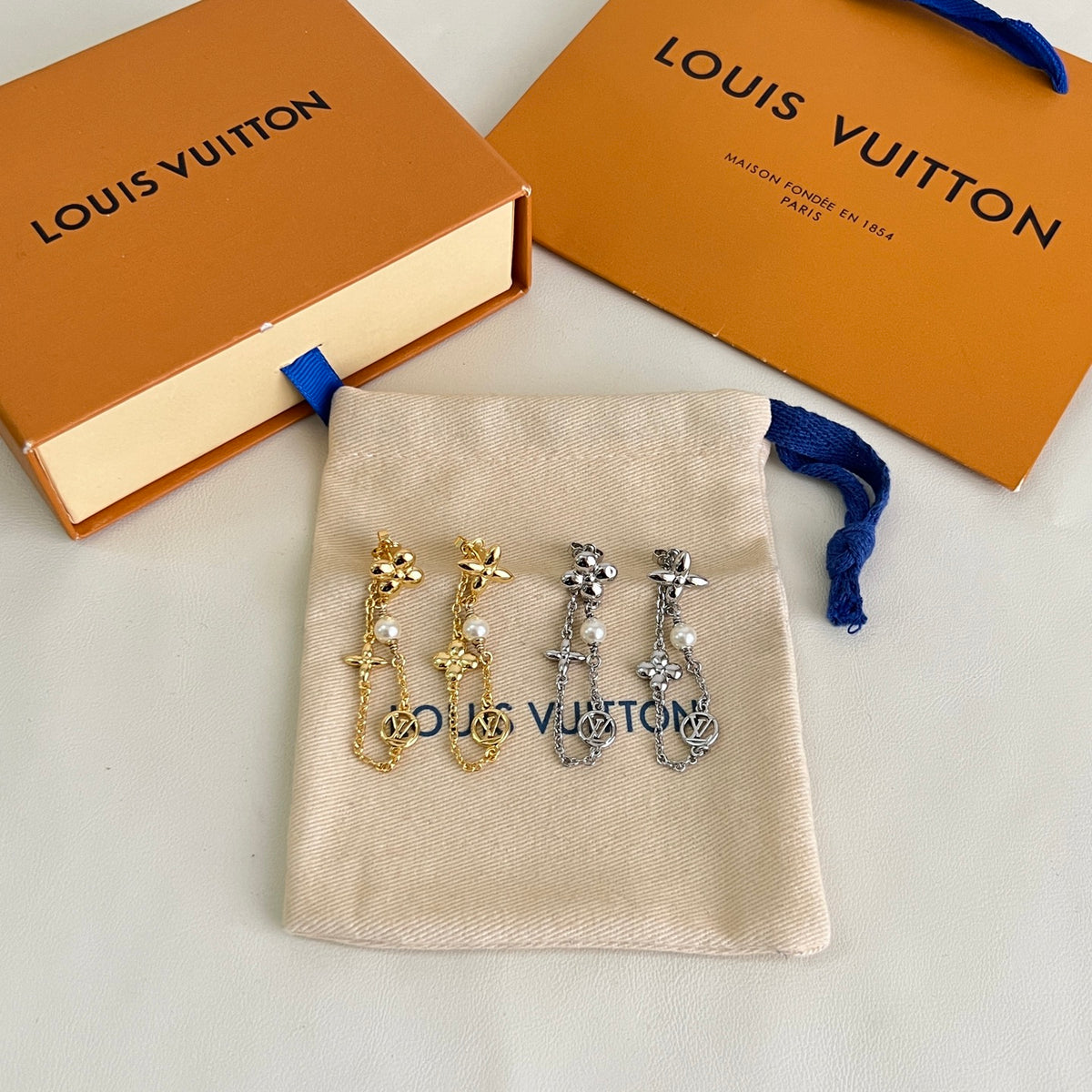 vintage Stud Earrings for women - alternate angle view 3
