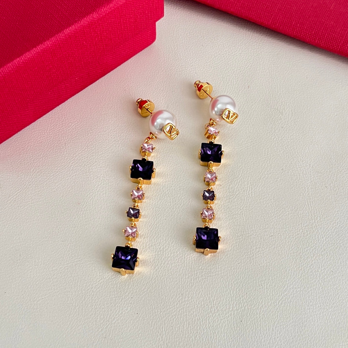minimalist Stud Earrings for women - alternate angle view 4