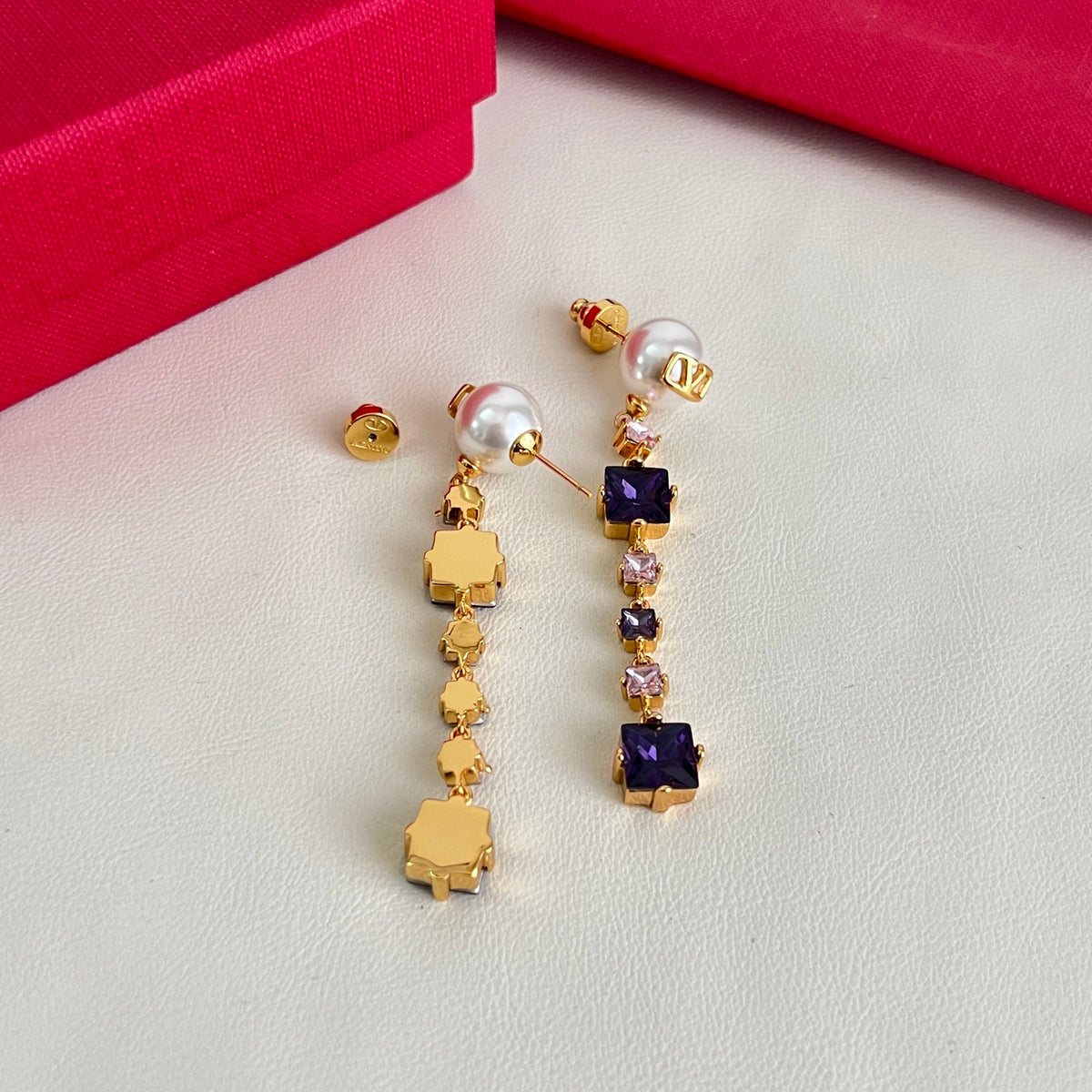 minimalist Stud Earrings for women - alternate angle view 5