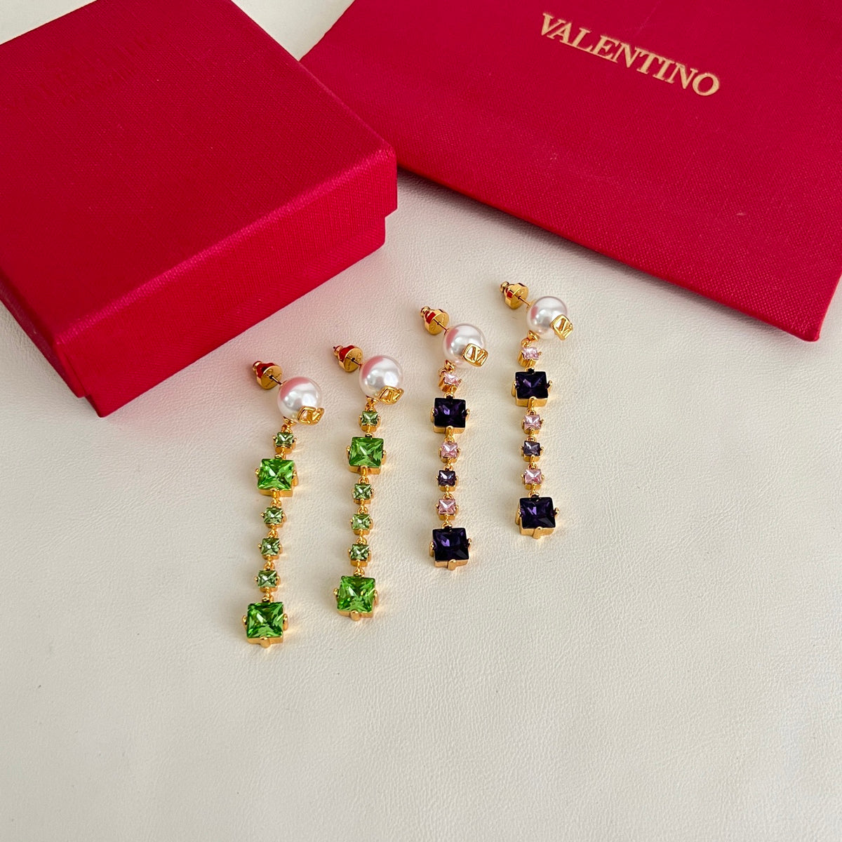 minimalist Stud Earrings for women - alternate angle view 3