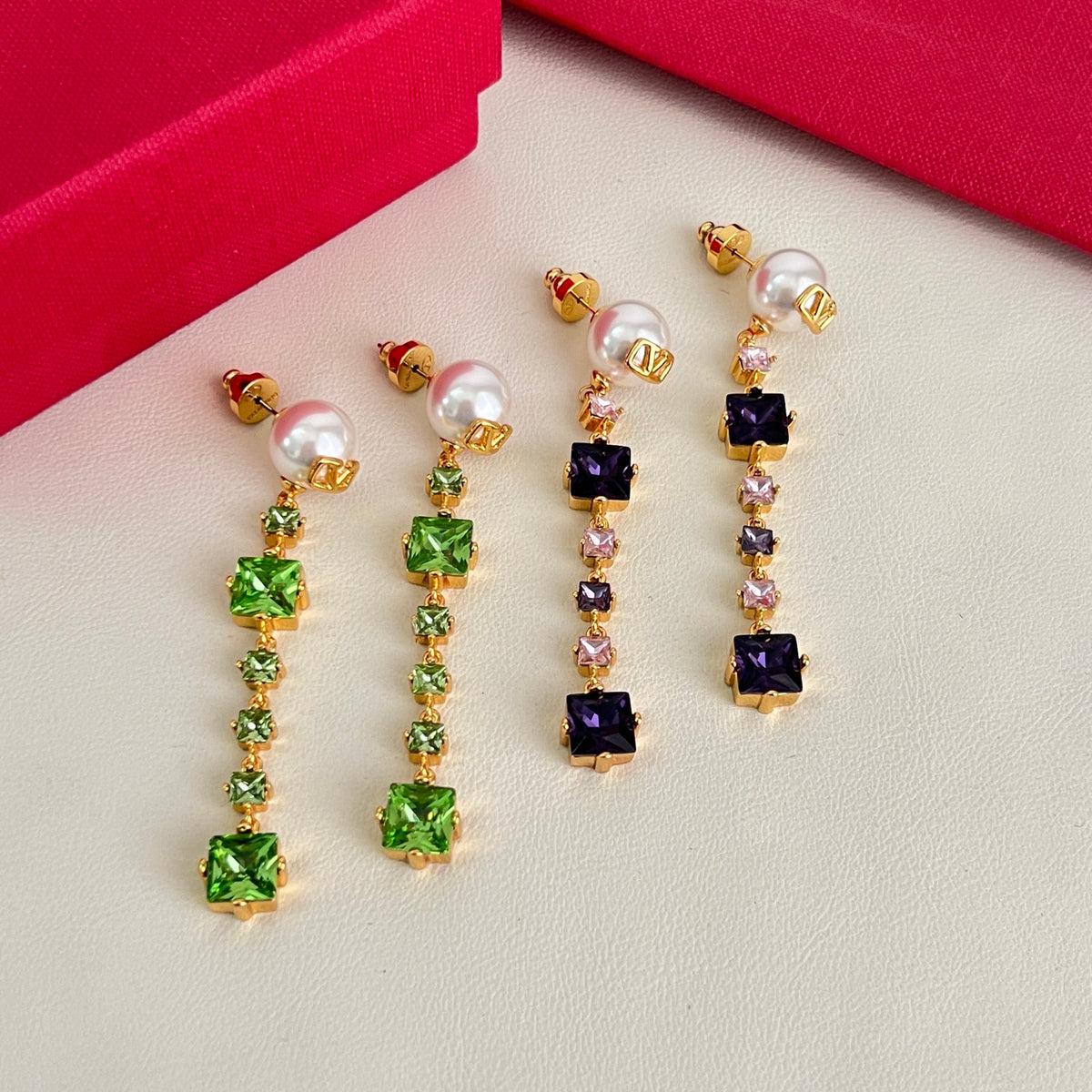 minimalist Stud Earrings for women - alternate angle view 2