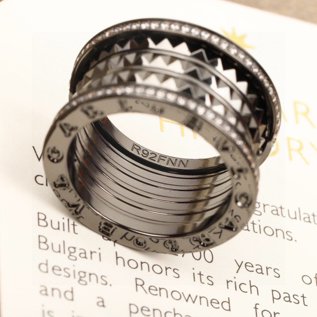 gold 925 sterling silver crystal inlaid Ring for women - alternate angle view 6