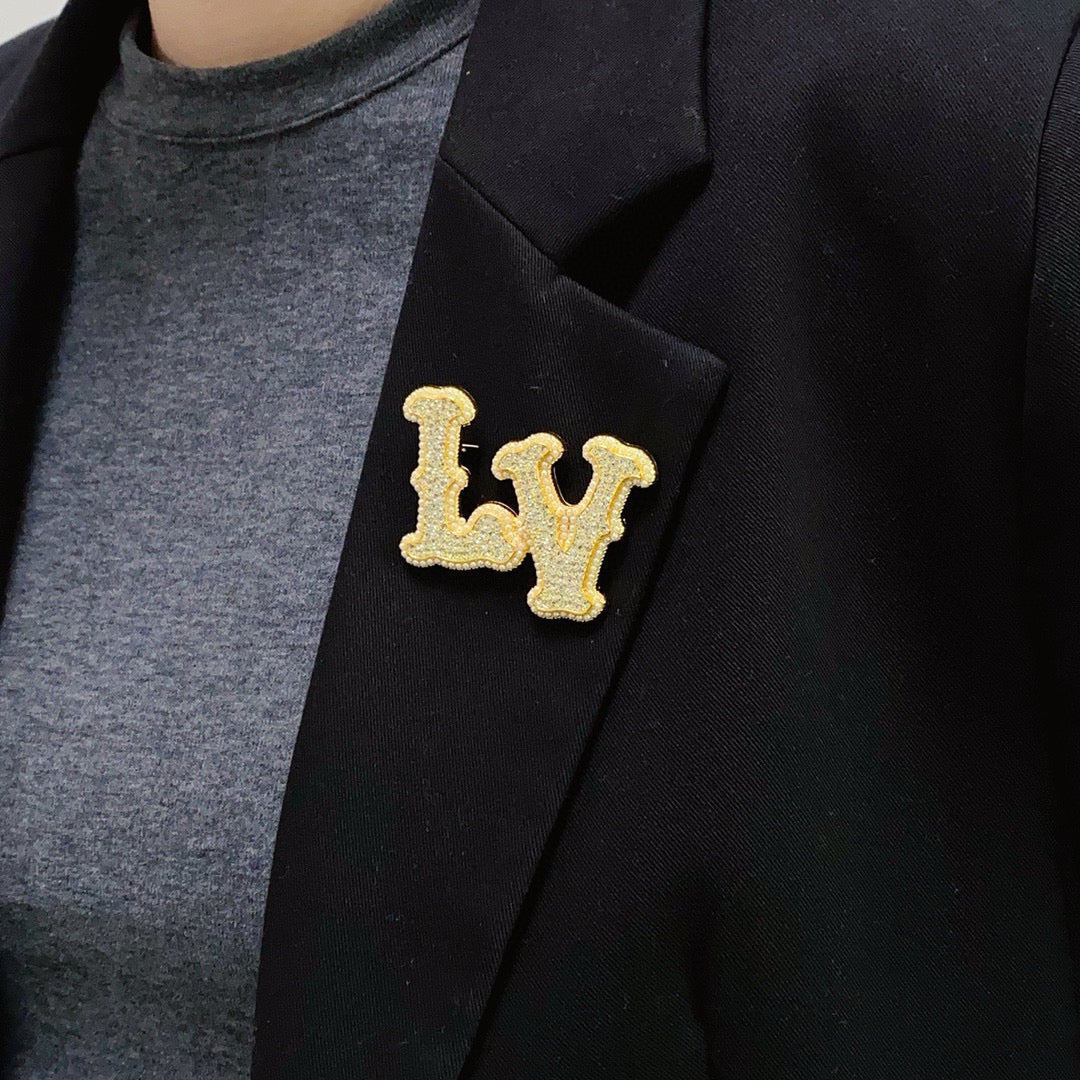 gold pearl letter Suit for men and women - product detail view