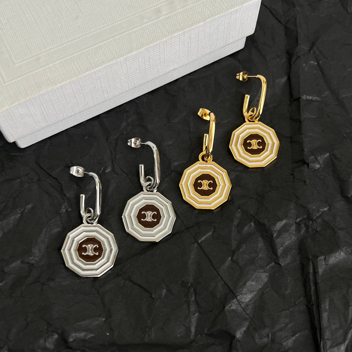 minimalist Stud Earrings for women - alternate angle view 3