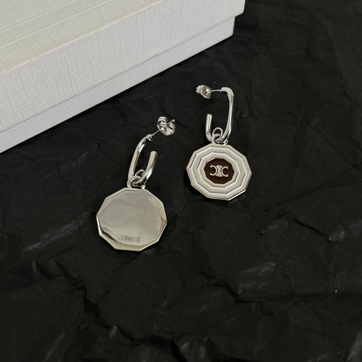 minimalist Stud Earrings for women - alternate angle view 6