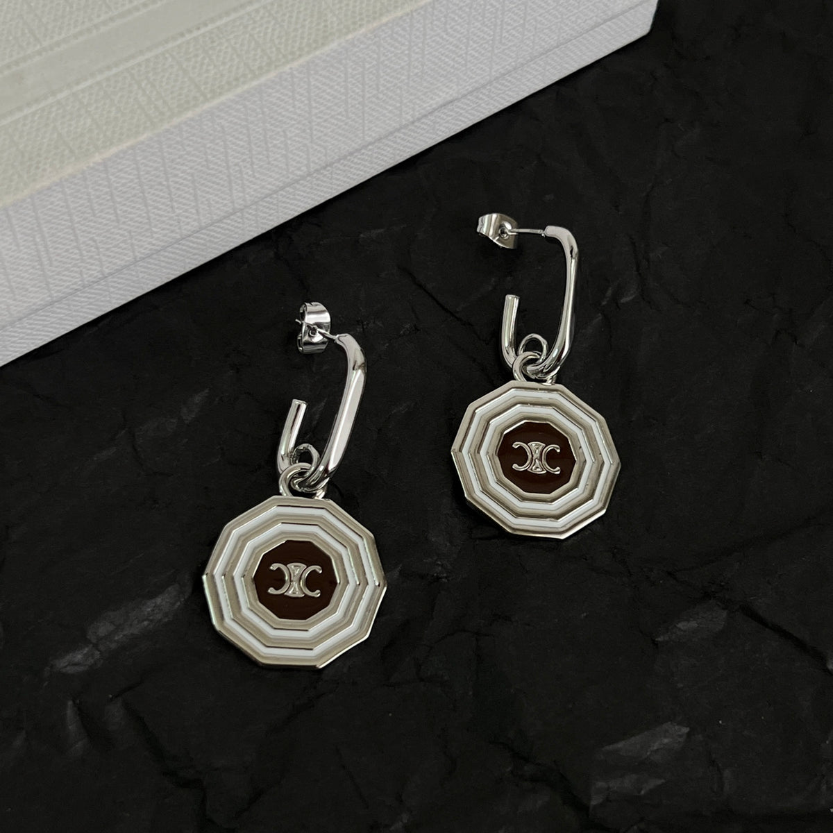 minimalist Stud Earrings for women - alternate angle view 4