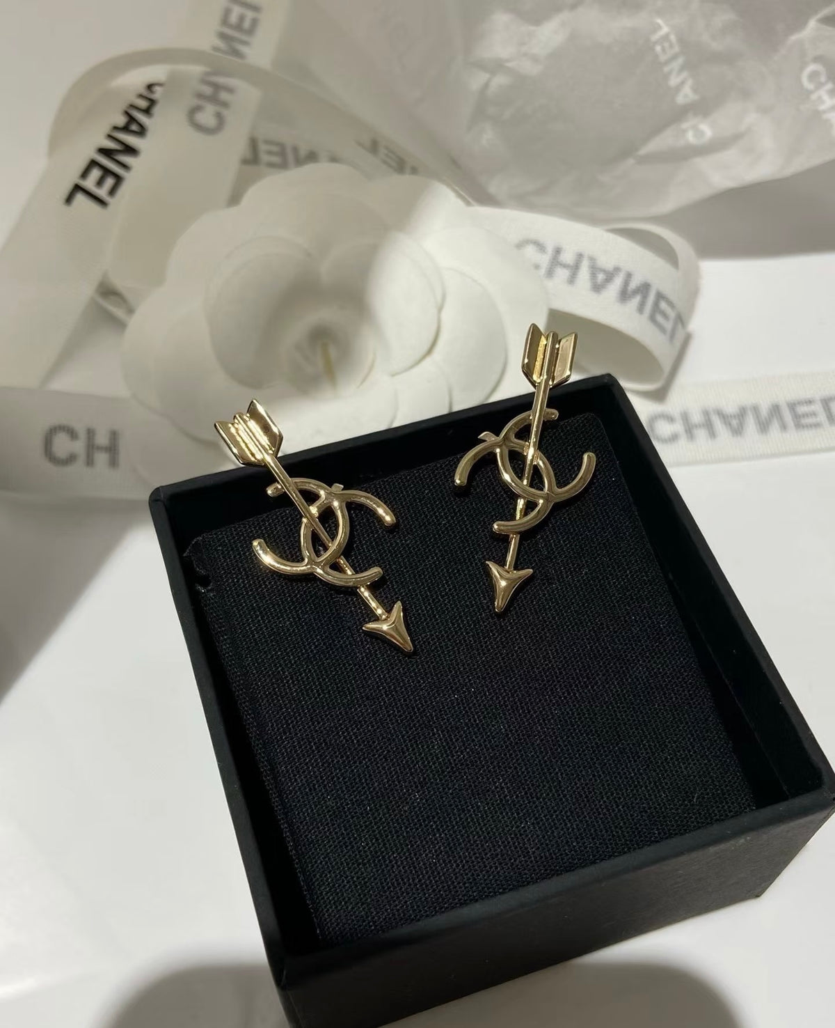 double c Stud Earrings for women - alternate angle view 6