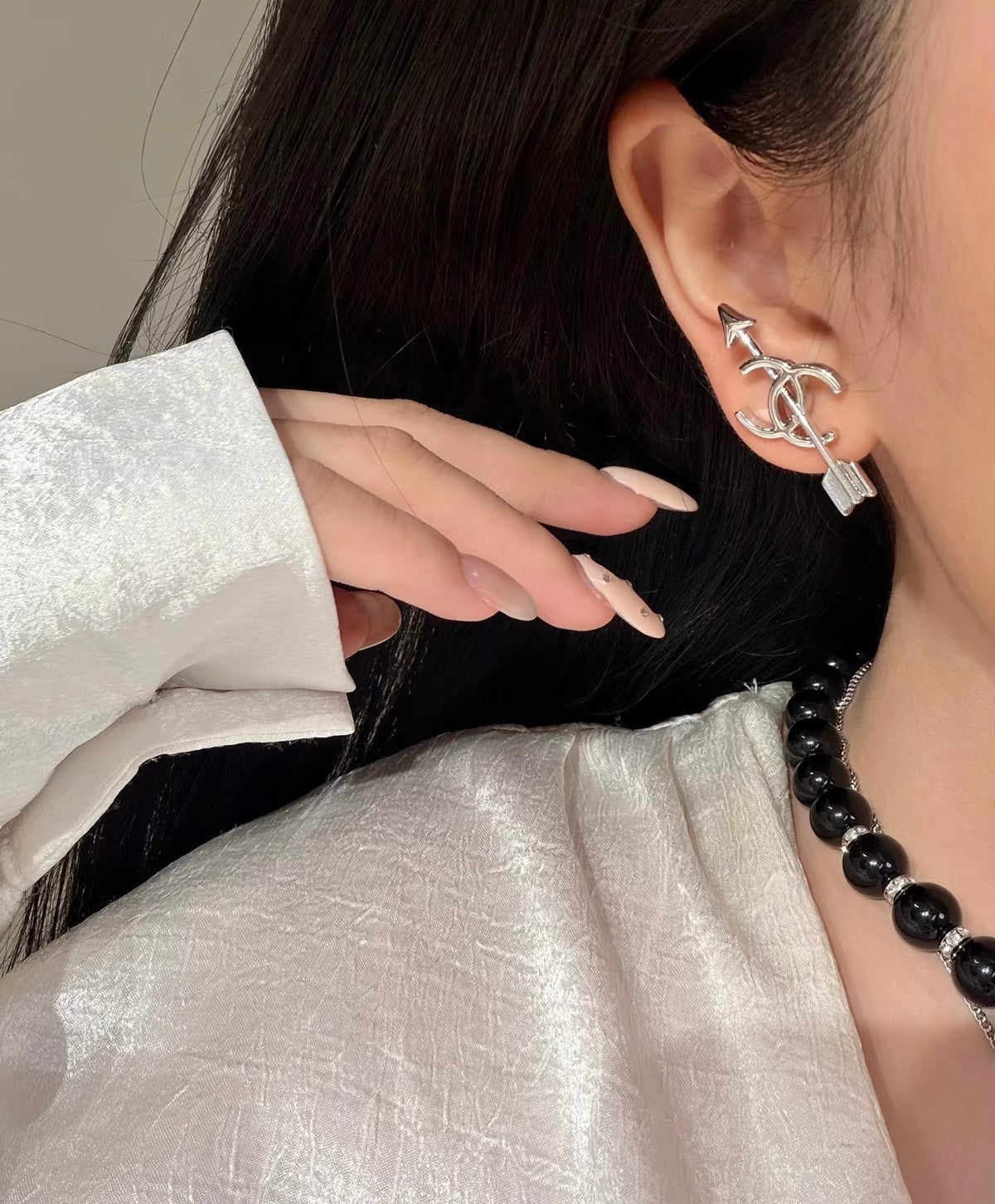 double c Stud Earrings for women - product detail view