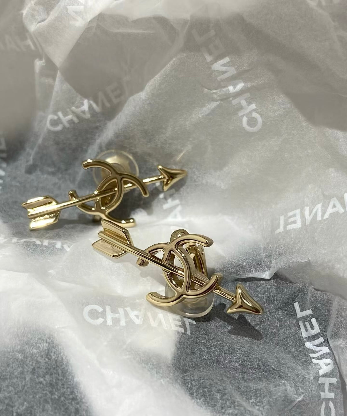 double c Stud Earrings for women - alternate angle view 5
