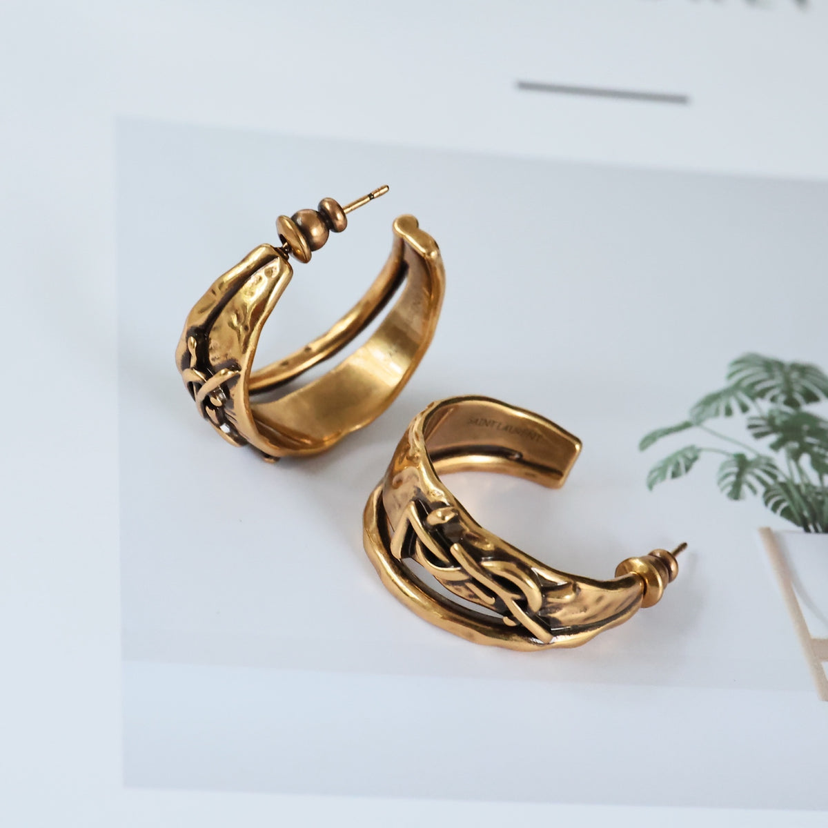 gold metal letter fashion accessory for women - alternate angle view 2