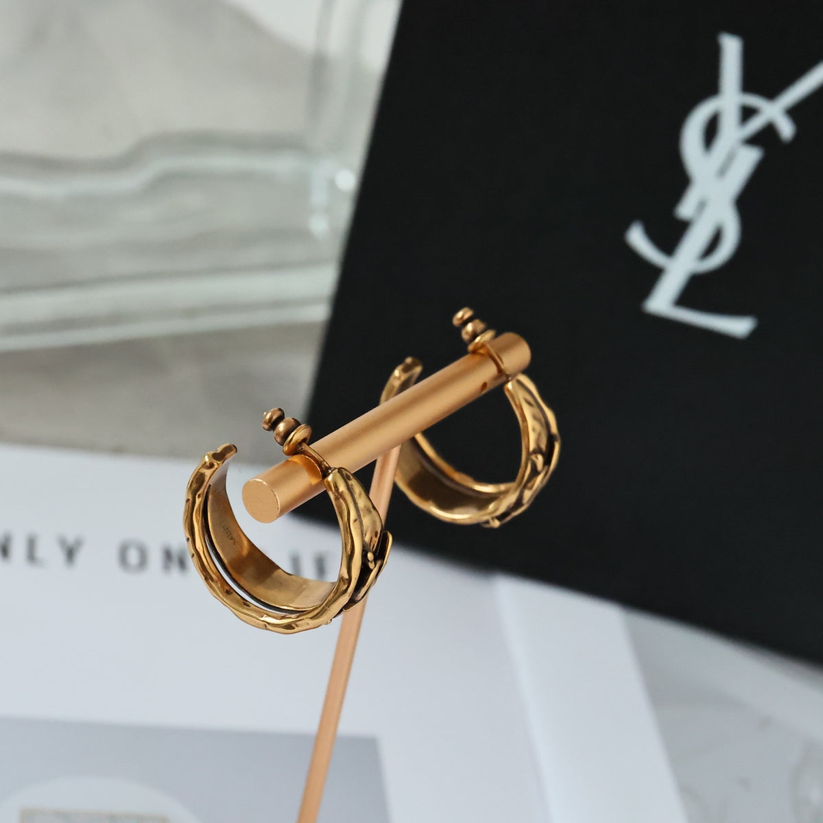 gold metal letter fashion accessory for women - alternate angle view 6